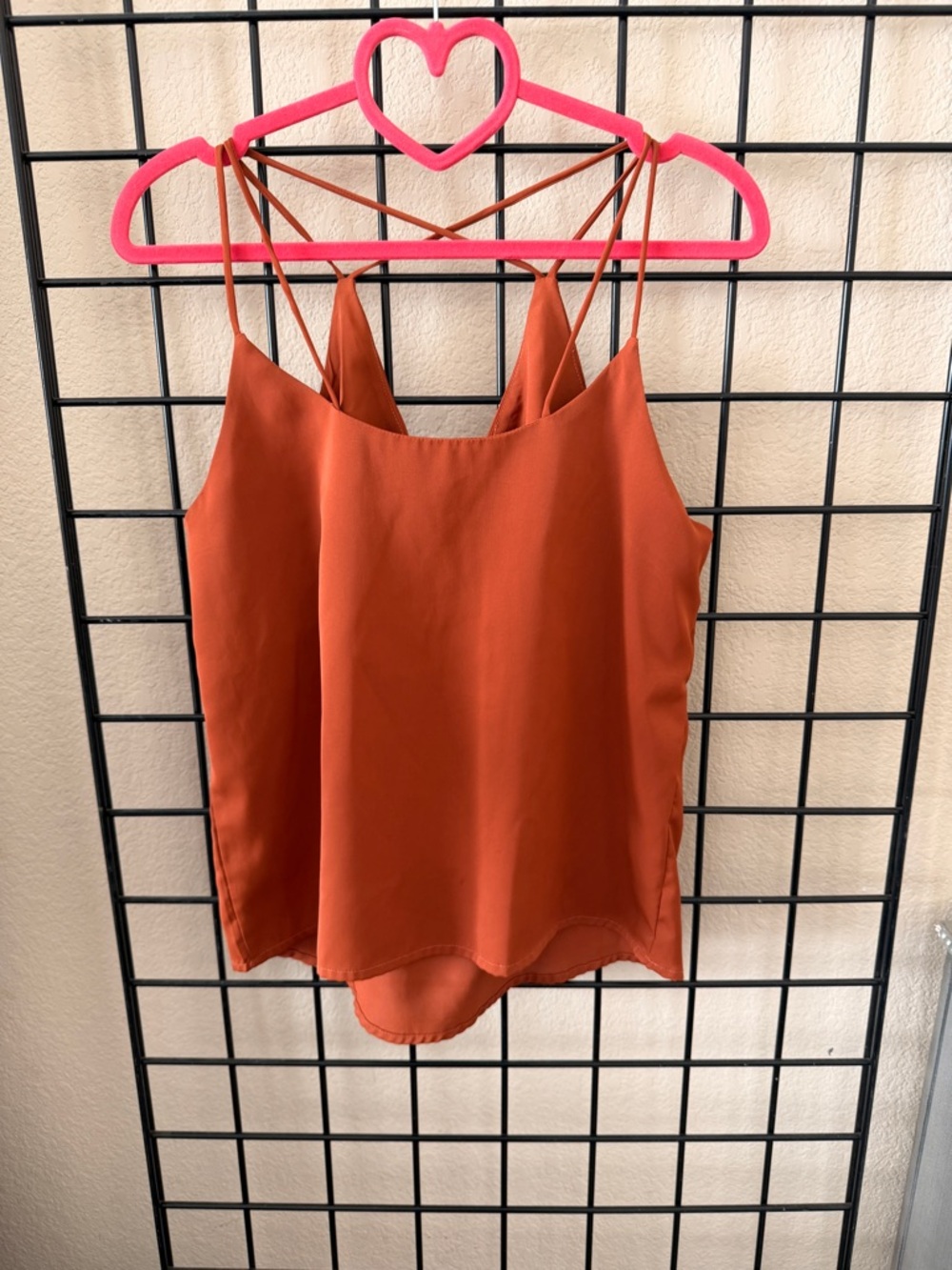 Rust Orange Strappy Women's Cami Top
